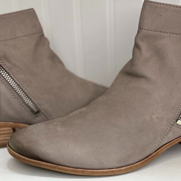 SAM EDELMAN  Packer Womens Leather Almond Toe Ankle Boots  in Putty Size 11.5 - Picture 1 of 8